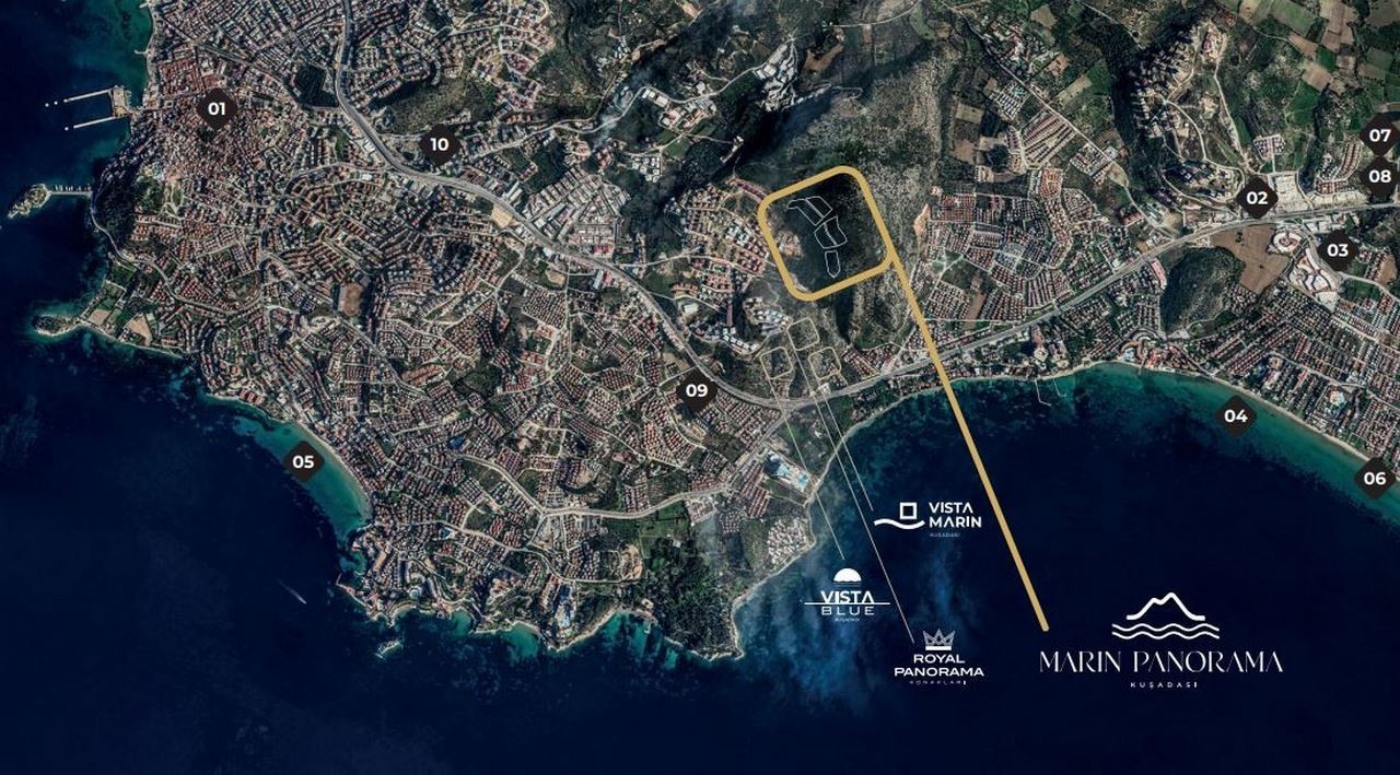 unique 3 bed 2 bath apartments for sale in kusadasi with panoramic sea views