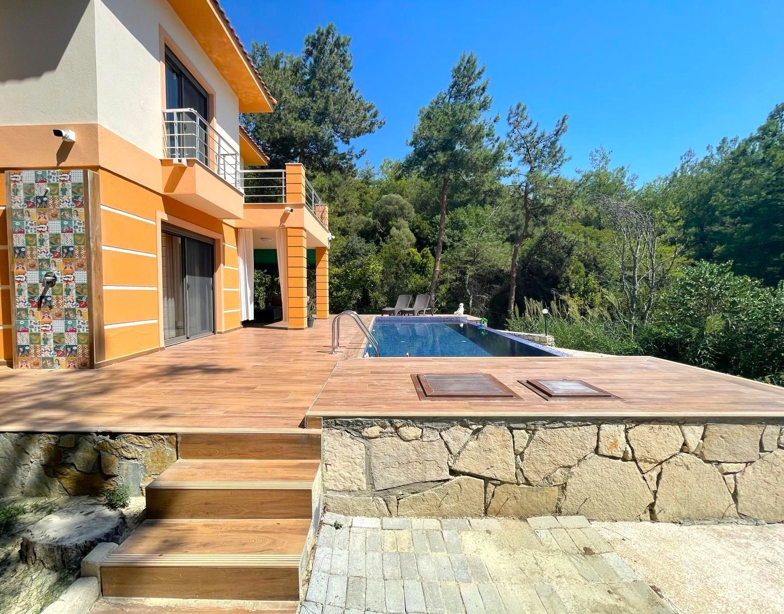 Furnished Villa for Sale in Sogucak with Forest View and Detached Pool
