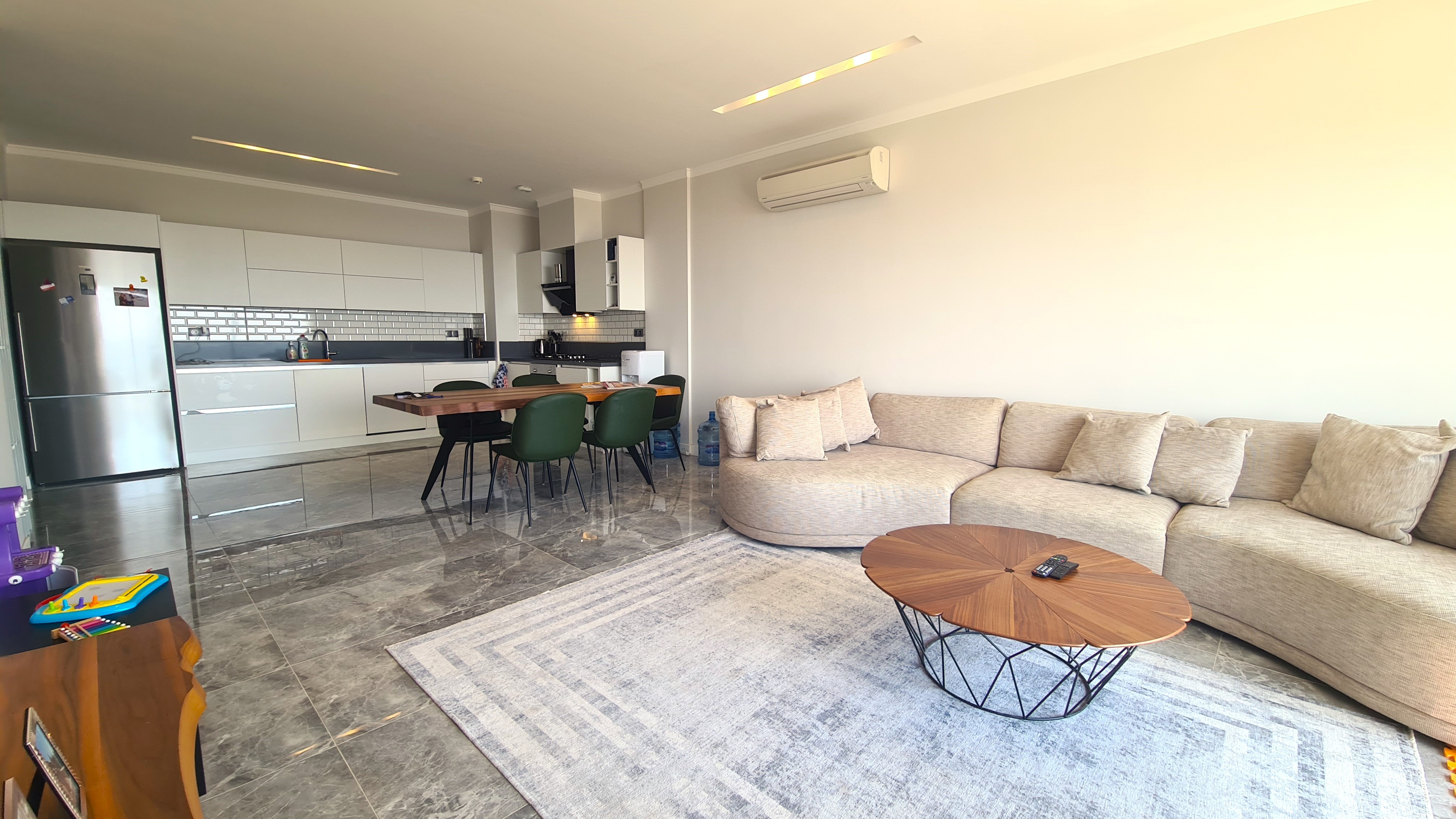 Luxury 3+1 Apartment with Full Sea View, Within Walking Distance to Ladies Beach, in a Prestigious Complex