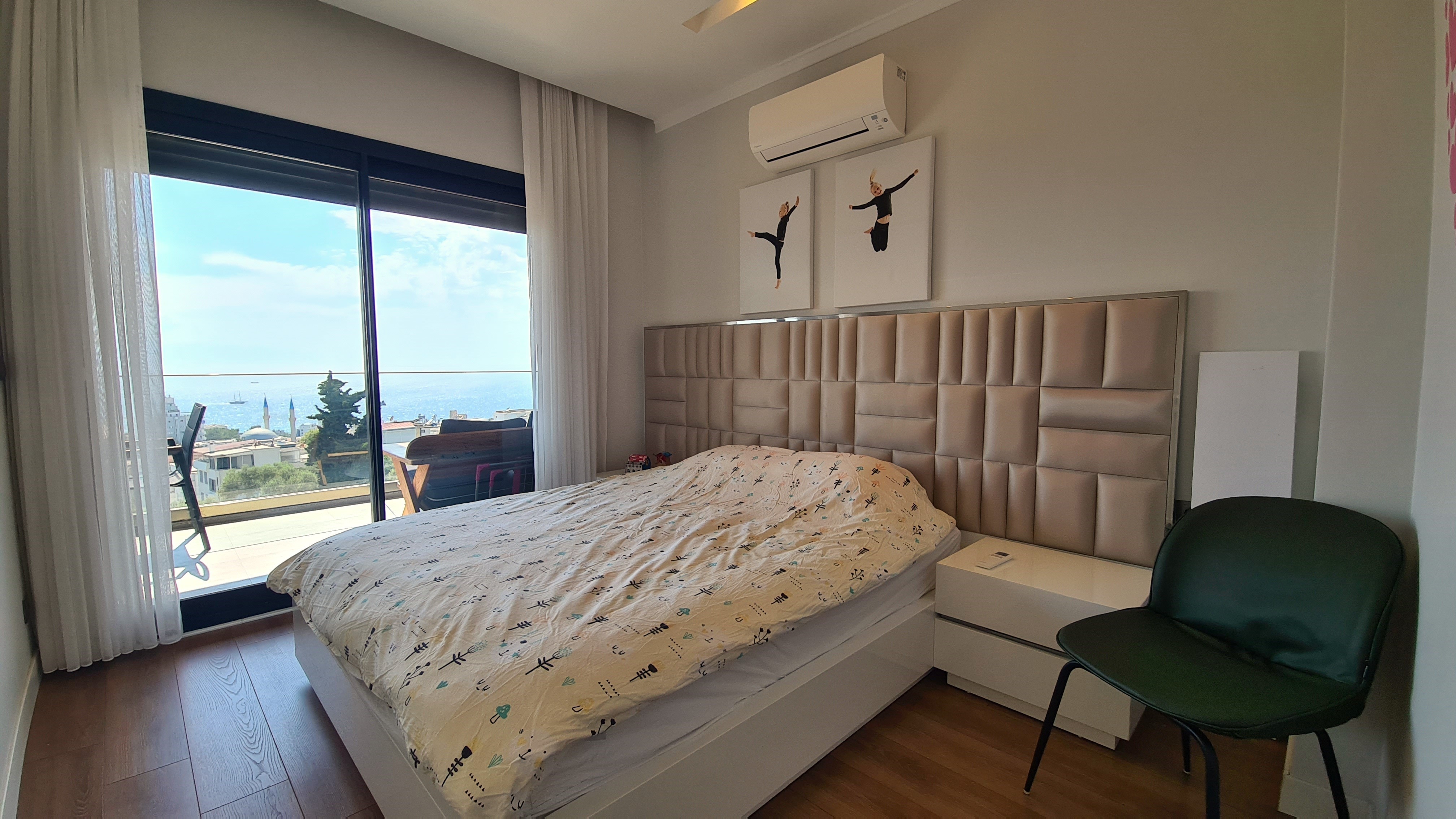 Luxury 3+1 Apartment with Full Sea View, Within Walking Distance to Ladies Beach, in a Prestigious Complex