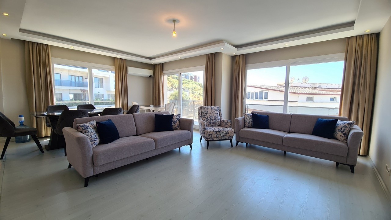 Spacious 3+1 Sea-View Apartment for Sale in Secure, Poolside Complex