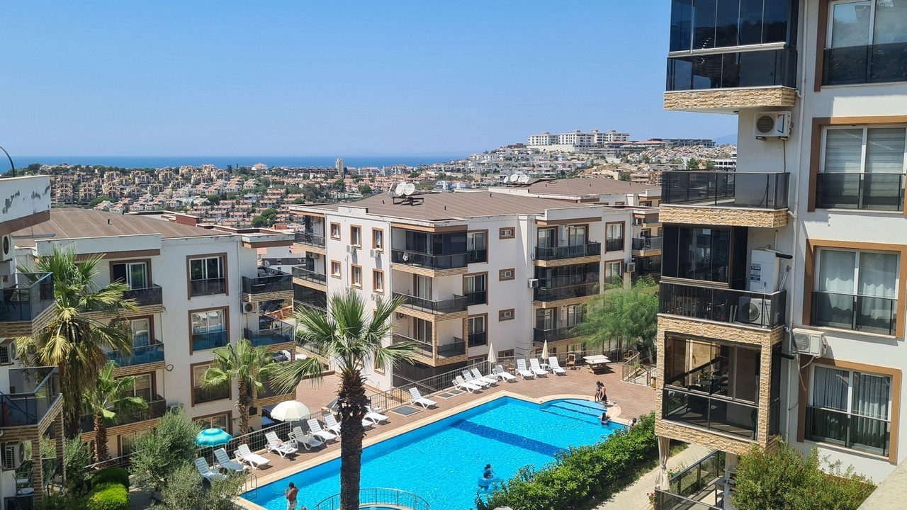 Spacious 3+1 Sea-View Apartment for Sale in Secure, Poolside Complex