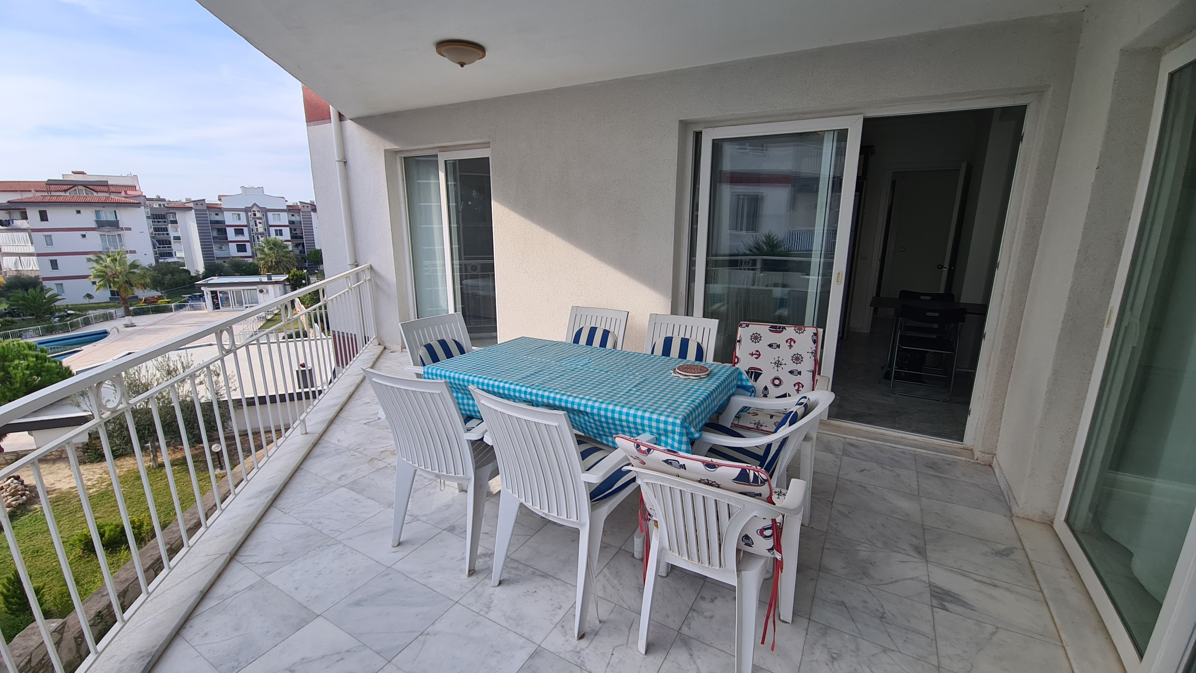 Comfortable 3+1 Apartment for Sale in a Secure Poolside Site in Kuşadası