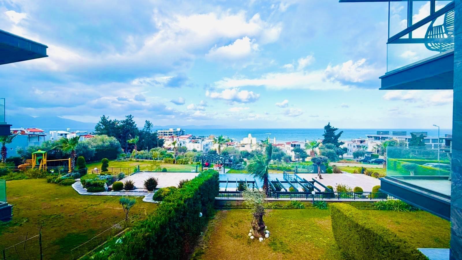 Luxury 3+1 Apartment with Full Sea View, Within Walking Distance to Ladies Beach, in a Prestigious Complex