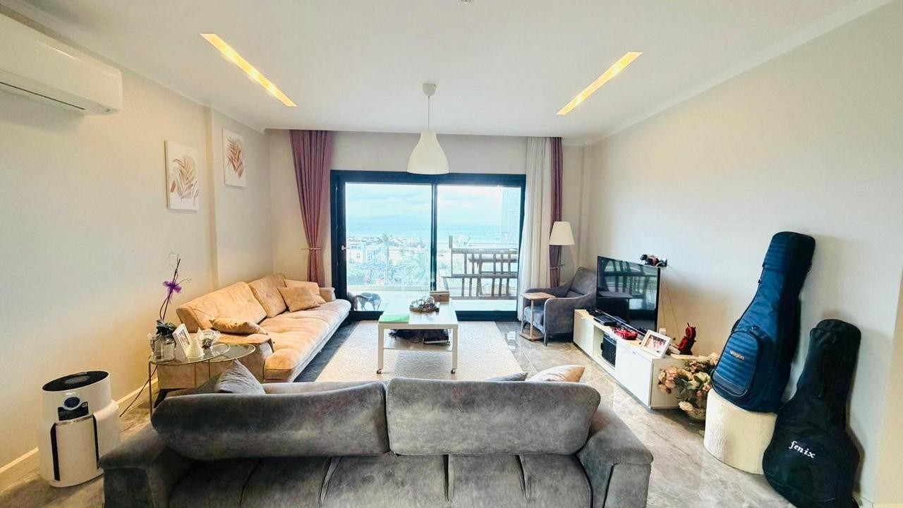 Luxury 3+1 Apartment with Full Sea View, Within Walking Distance to Ladies Beach, in a Prestigious Complex