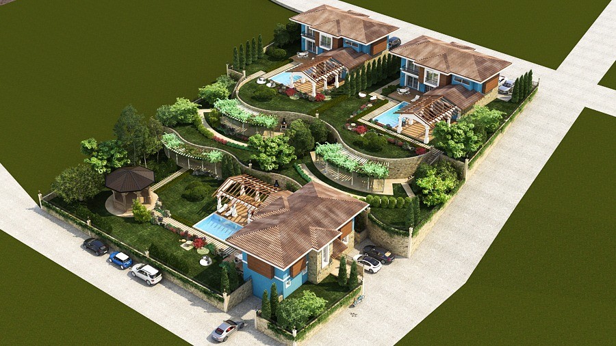 Luxury Exclusive Detached Villa in 1200sqm Private Plot in Kusadasi