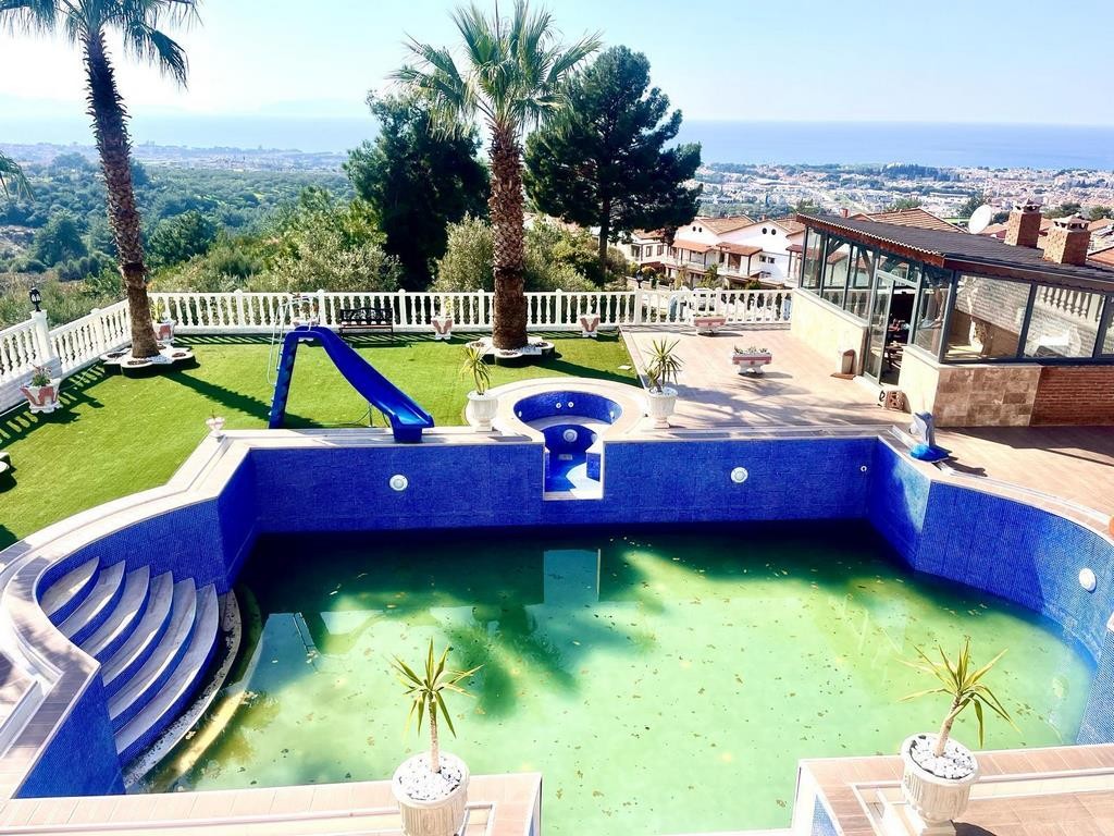 For Sale: Panoramic Sea View 7+1 Luxury Mansion with Olympic Pool, Spa & Private Gym in Soğucak, Kuşadası