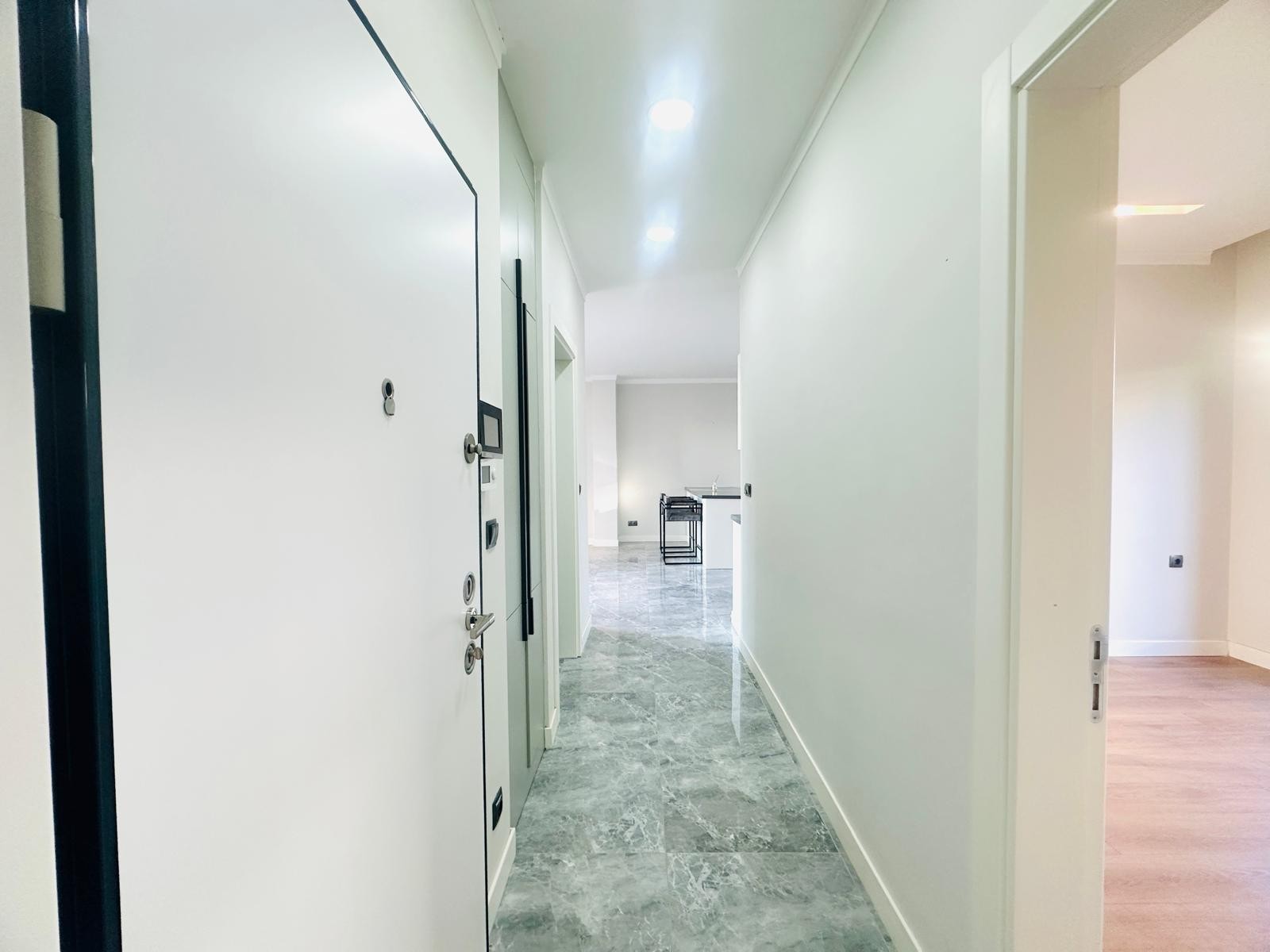 For sale: a two-room residence apartment with a full sea view in Kuşadası.