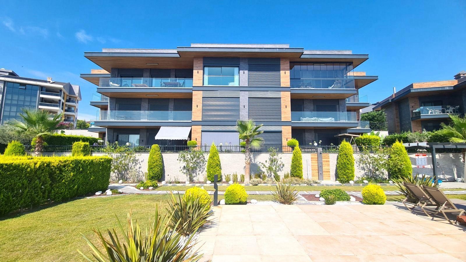 For sale: a two-room residence apartment with a full sea view in Kuşadası.