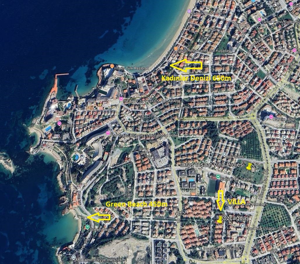 450 m to Blue Flag Beaches – A Unique Duplex Villa in Kadınlar Denizi