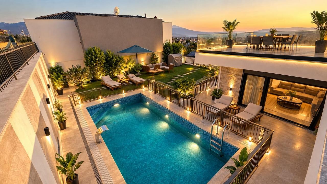 Exclusive Contemporary Villa with Panoramic Sea Views in Soğucak, Kuşadası